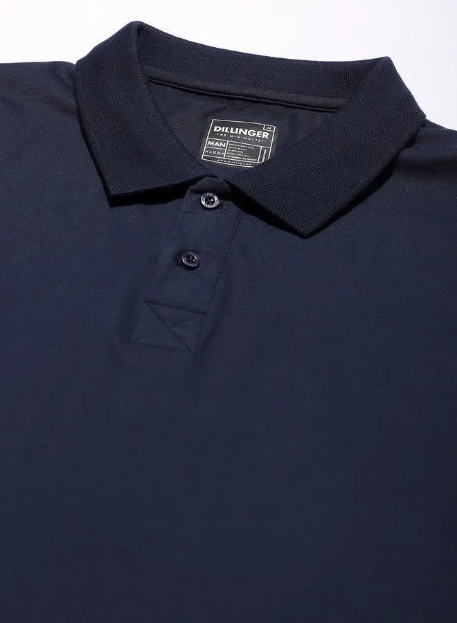 ديلينجر تيشيرت بولو سادة بأكمام قصيرة وقصة عادية للرجال